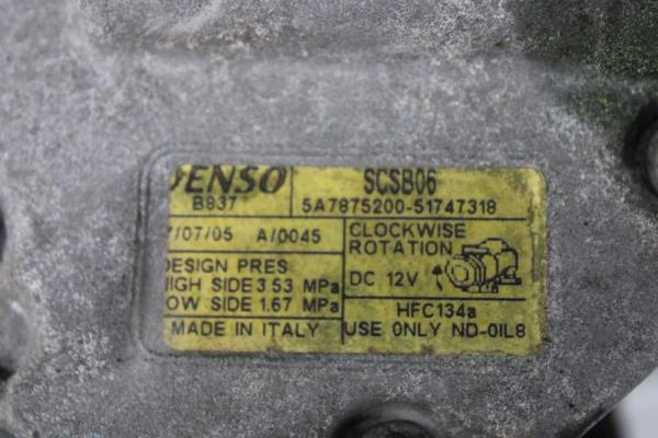 COMPRESSEUR DE CLIMATISATION FIAT / LANCIA 1.2 / 1.4 ESSENCE - Vue 4